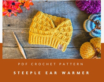 Steeple Ear Warmer Crochet Pattern