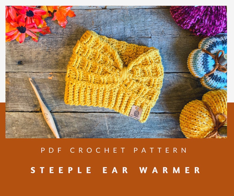 Steeple Ear Warmer Crochet Pattern image 1