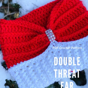 Double Threat Ear Warmer Crochet Pattern image 8