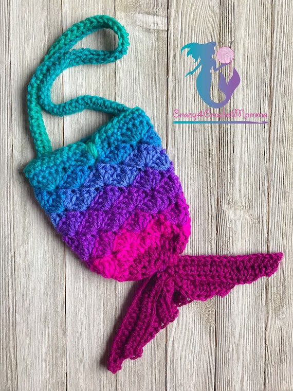 Crochet mermaid tail bag deals