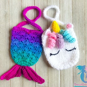 Mermaid and Unicorn Purse Pattern Bundle image 1