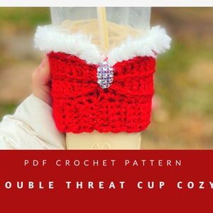 Double Threat Cup Cozy Crochet Pattern