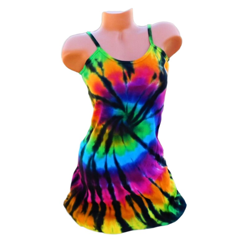 tie dye spaghetti strap dress