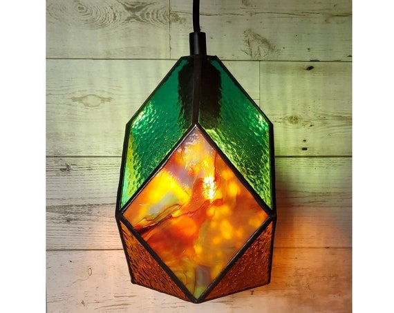Stained Glass Swag Lamp