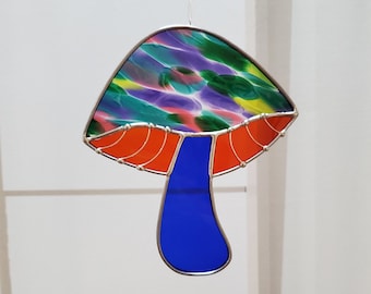 Stained Glass Mushroom Suncatcher Mothers Day