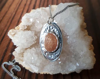 Sunstone Sterling Silver Necklace