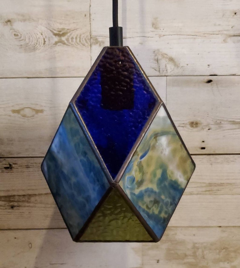 Stained Glass Swag Lamp. Pendant Hanging Light Housewarming Etsy