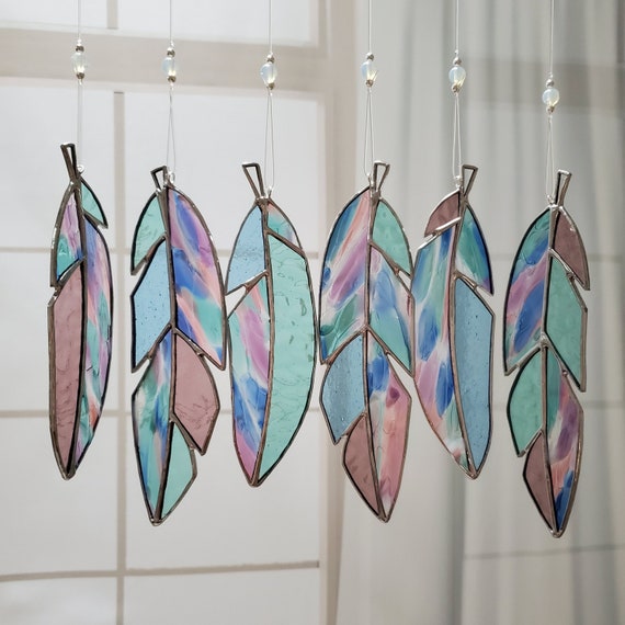 Stained Glass Feathers
