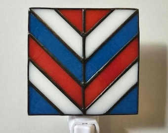 Night Light Chevron Stained Glass