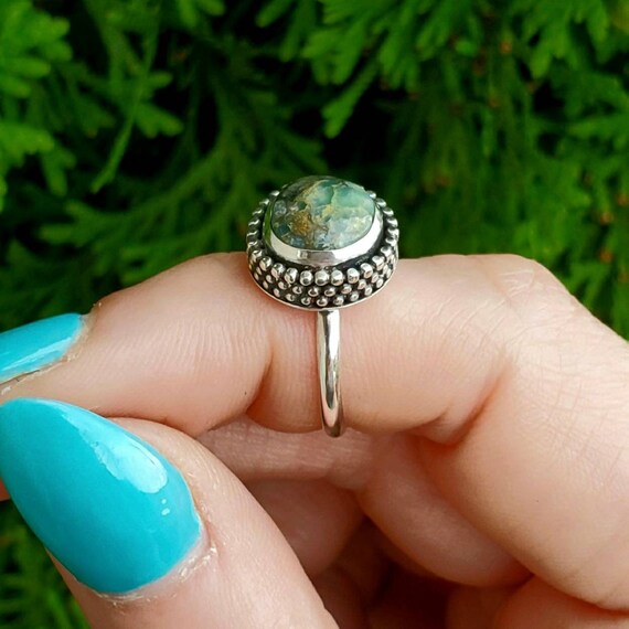 Seven Dwarfs Variscite Ring Size 6.25
