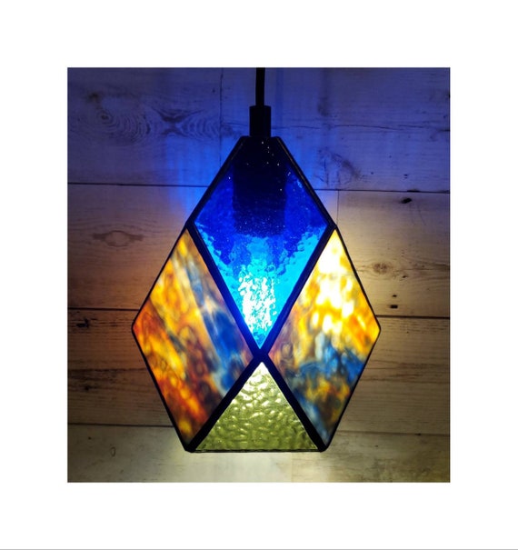 Stained Glass Swag Lamp