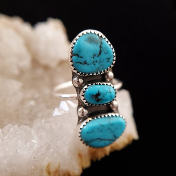 Kingman Nugget Statement Ring. Size 8
