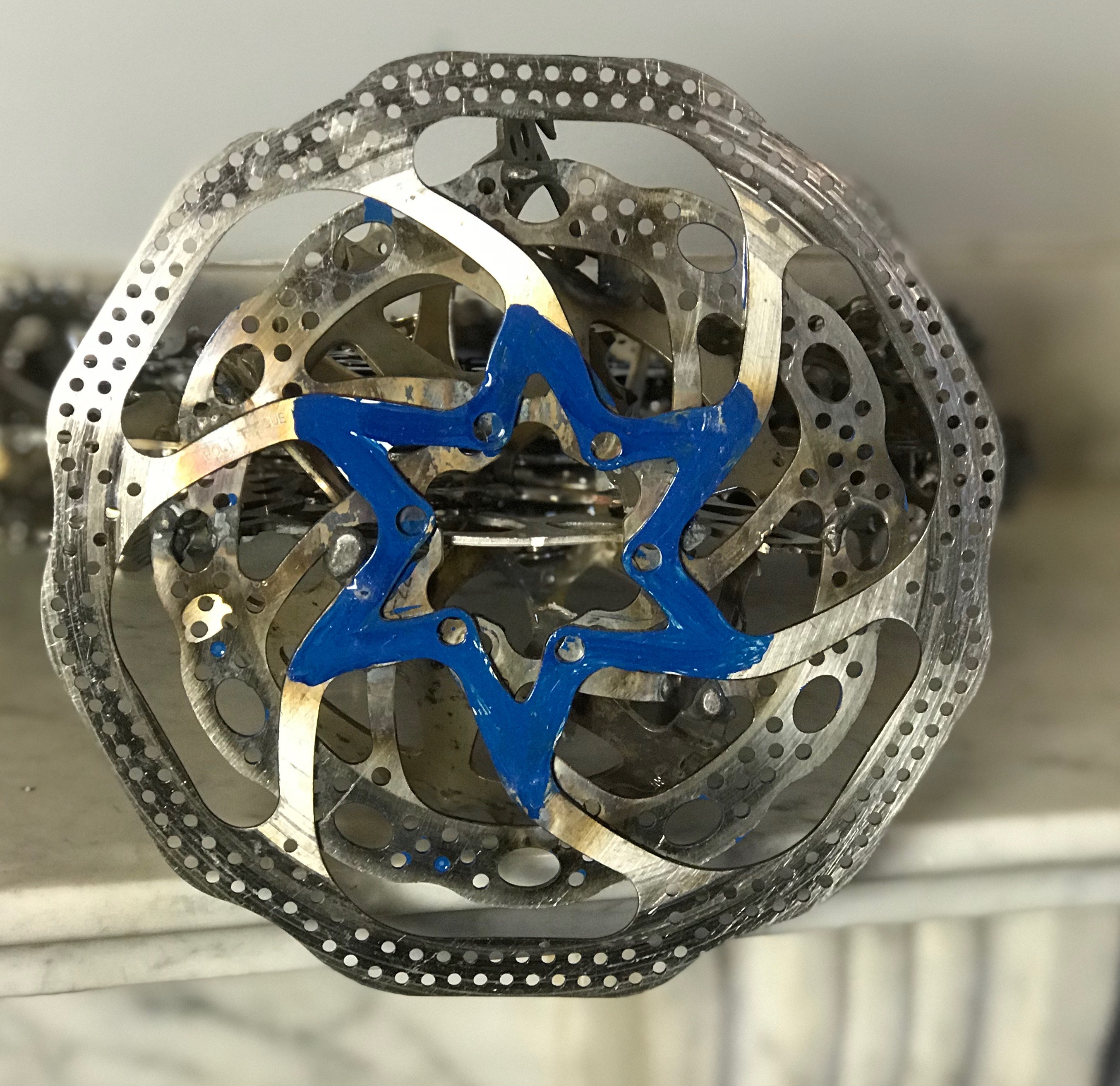 Kosher Bicycle Parts Menorah