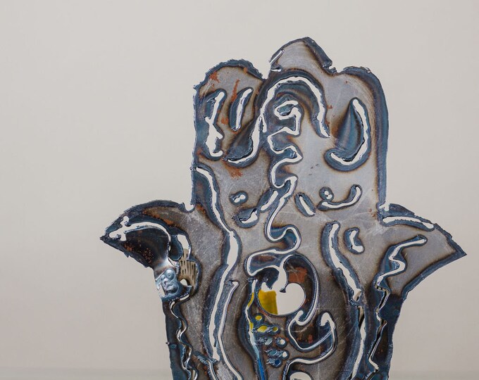 Reclaimed bike parts CHAMSA candle holder