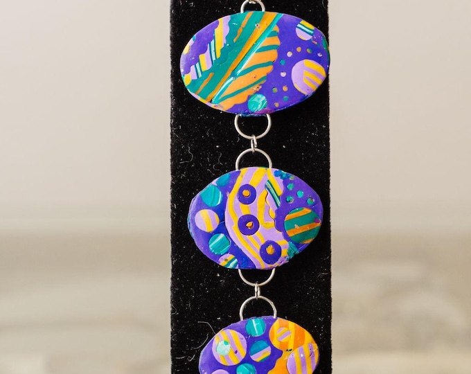 Polymer Clay Celestial Triple Pendant Necklace