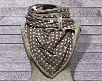 grey triangular scarf XXL, cuddle cloth