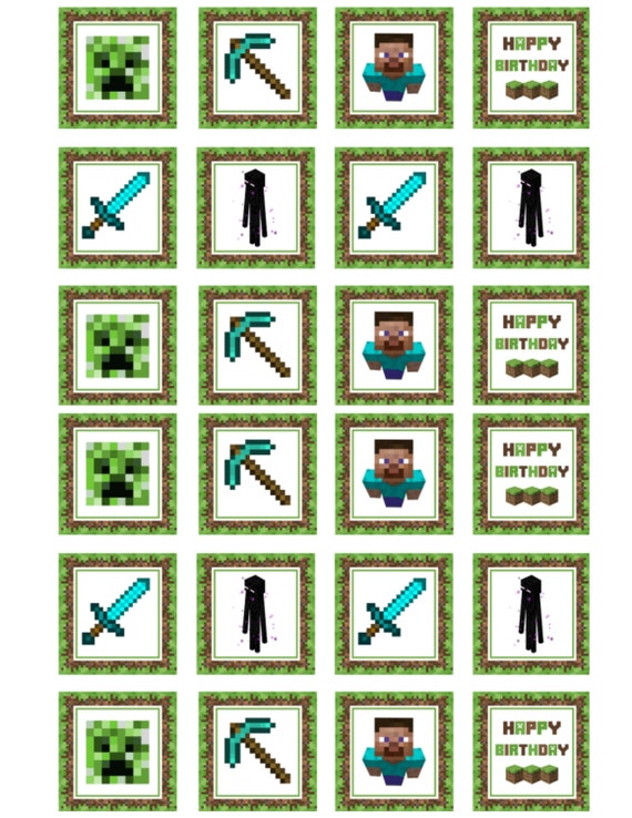 Tnt Minecraft Labels Package Etsy