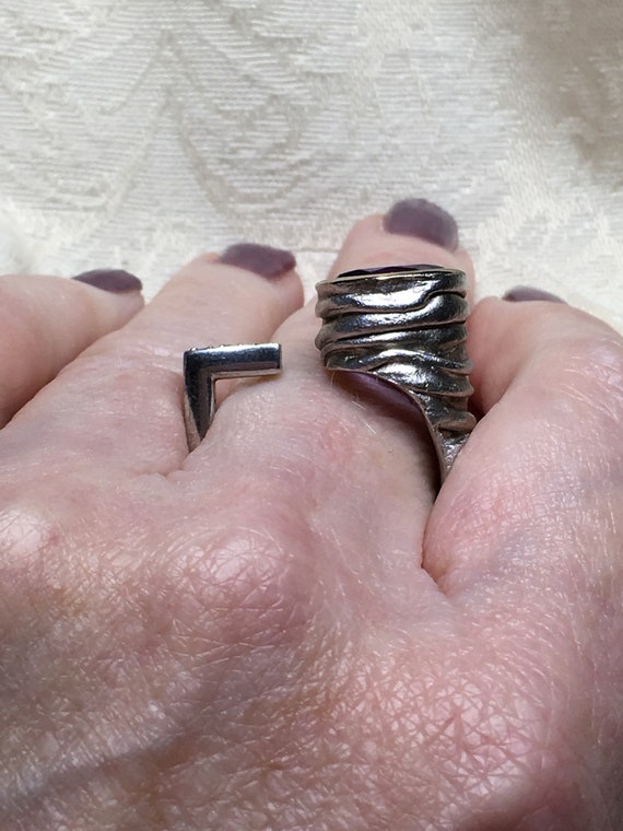 Contemporary Style Handmade Sterling Silver and A… - image 6