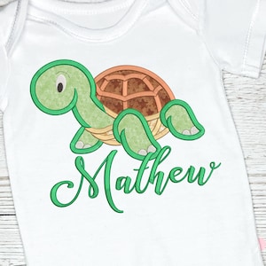 Cute Turtle Applique Embroidery Design, Machine Embroidery, Animal, 694