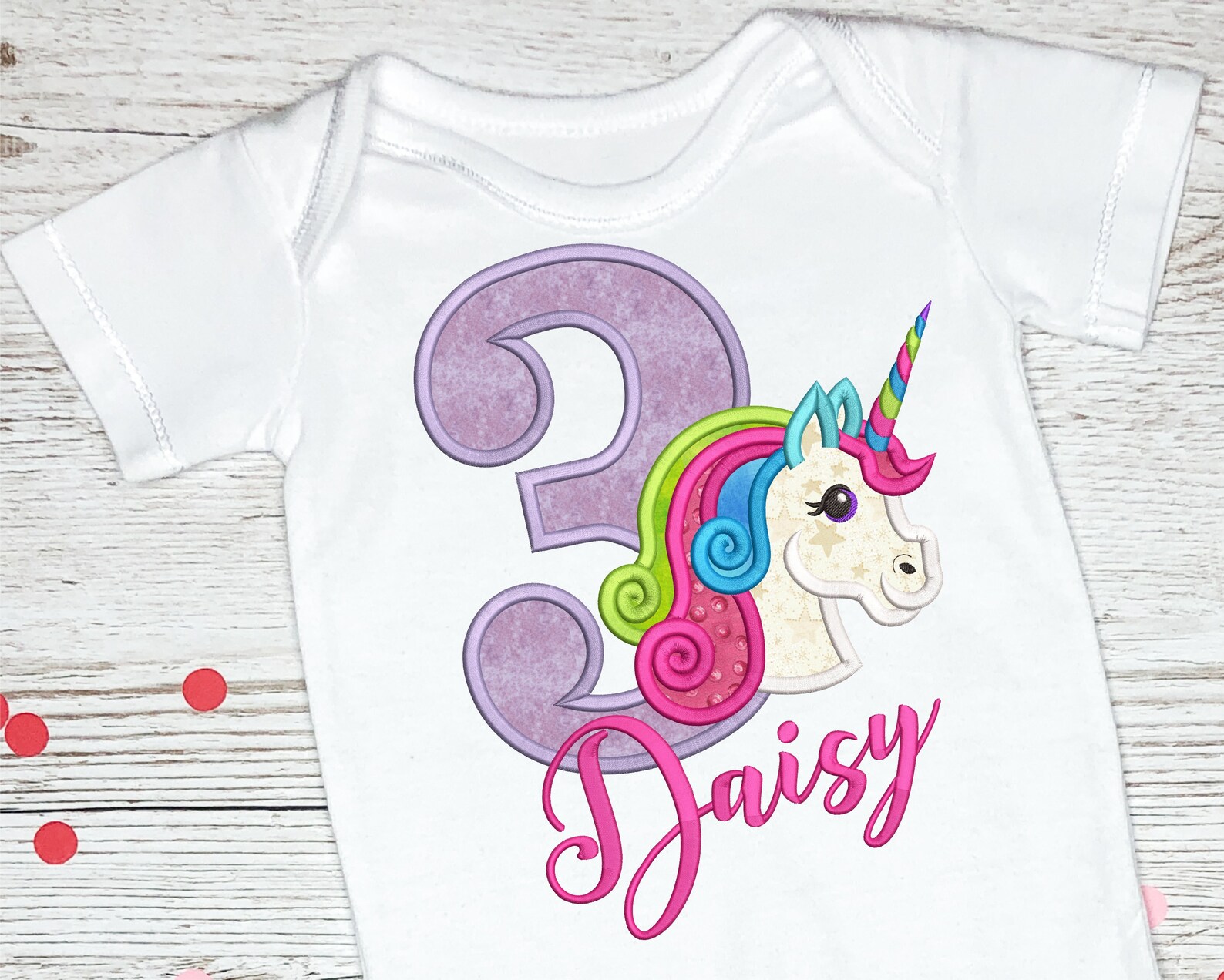 cute unicorn head number 3 birthday applique design 3rd etsy