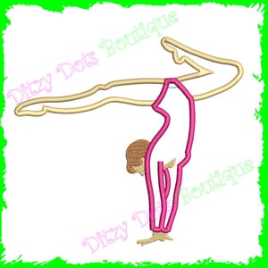 Gymnast 1, Gymnastic Girl,  Applique Embroidery design
