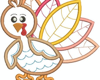Cute Turkey,Thanksgiving Turkey, Fall Turkey, Machine embroidery design 351