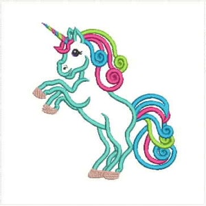 Cute Little Unicorn, Unicorn Applique, Horse Applique, Pony Embroidery Design, Machine Embroidery Design 379