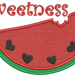 Watermelon Sweetness  Machine Embroidery Design Applique and Fill