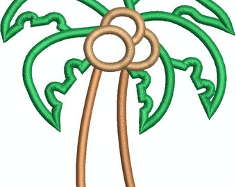 Palm Tree, Beach Tree, Embroidery Design, Machine Embroidery Design Applique 202