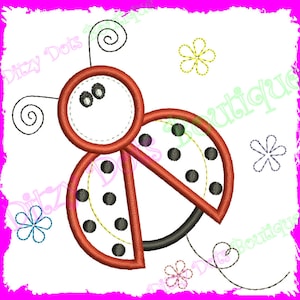 LadyBug 2 designs  Machine Embroidery Design Applique