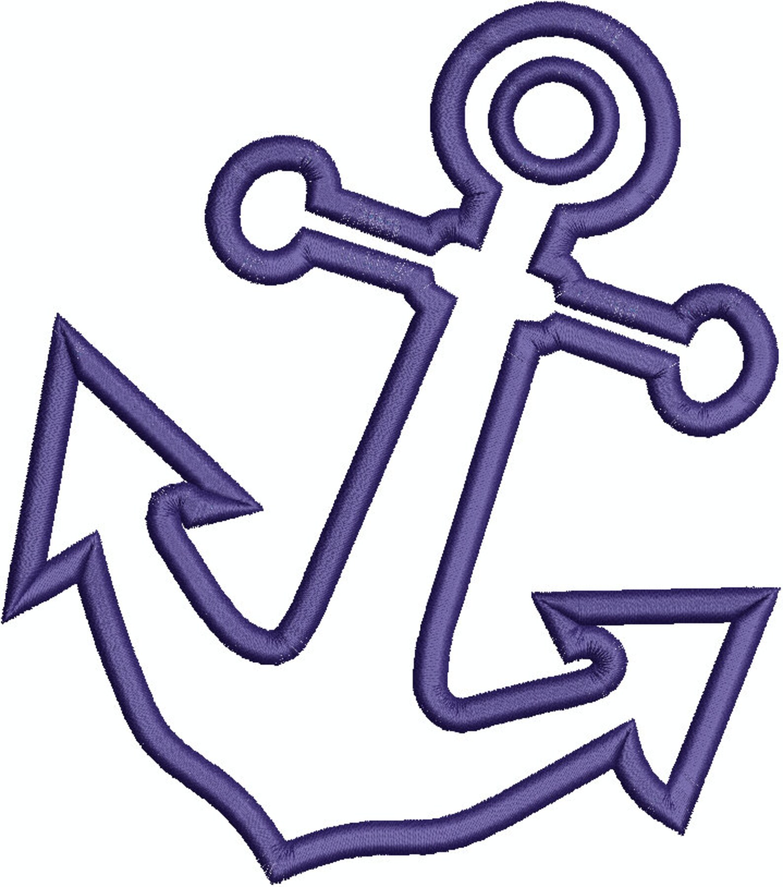 Nautical Anchor Applique Embroidery Design Machine Embroidery Etsy