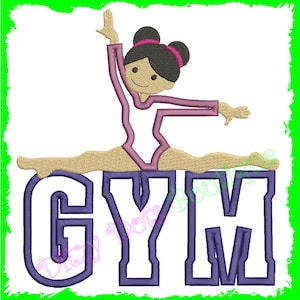 GYM Girl 2, Gymnastic Girl,  Gymnast Applique Embroidery design