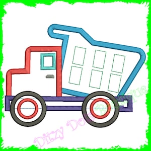 Dump Truck, Machine Embroidery design 046