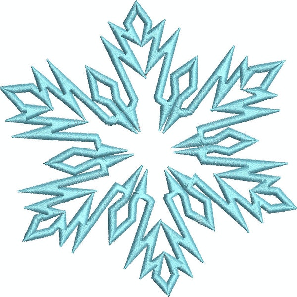 Frozen Snow Flake Applique Machine Embroidery Design
