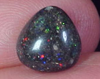 SUKABUMI BLUE OPAL Indonesian Free Form Shape 11.38Ct 27x18 mm Midnight-Blue Opalite Indonesia Cabachon October Birthstone Crystal Pendant