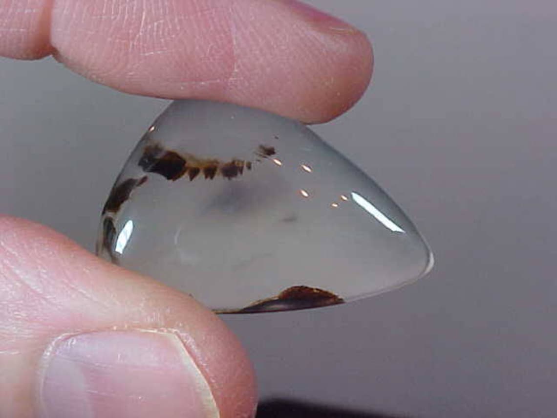 MONTANA MOSS AGATE Cabochon 28x19 Free Form 20.85Ct Clear | Etsy