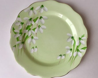 Snowdrop Flower Plate Vintage 1950/'s China Hand Painted Signed Royal Albert Dinner Lunch Serving Kitchen