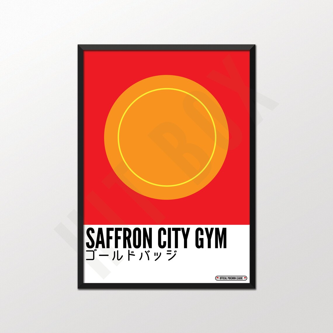 Pokémon Saffron City Gym Printable Art // Marsh Badge // Retro Etsy UK