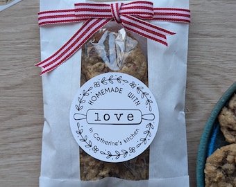 Personalized Baking Stickers: custom kitchen labels for homemade treats {floral variation}