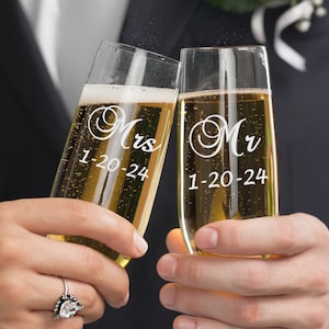 Wineglass Etching Stencil, Mr. & Mrs. Etching Stencil, Wedding Stencils, Vinyl Stencils, Etching Stencils, DIY wedding gift