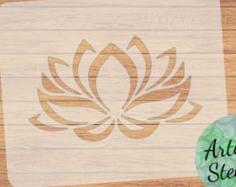 Lotus Flower Stencil, Reusable Lotus Stencil, Lotus Stencil, Flower Stencil, Lotus Wall Stencil, Lotus Cookie Stencil, Food Safe Stencil