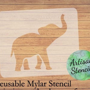 Reusable Baby Elephant Stencil, Nursery Wall Stencil, Painting Stencil, Wood Sign Stencil, Cookie Stencil, Wood Stencil, DIY Wall Stencil