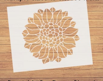 Stencils, Sunflower Reusable Craft & DIY Painting Stencil, Multiple Sizes, Summer Stencil Wall Art, Wood Crafts, Plastic Template, Flowers