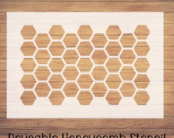 Plantilla de panal, plantilla para pintar en madera y pared, proyecto de estarcido casero, plantilla reutilizable para galletas con forma de panal, diseño con patrón de panal