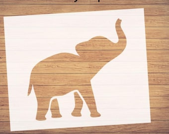 Reusable Baby Elephant Stencil, Nursery Wall Stencil, Painting Stencil, Wood Sign Stencil, Cookie Stencil, Wood Stencil, DIY Wall Stencil