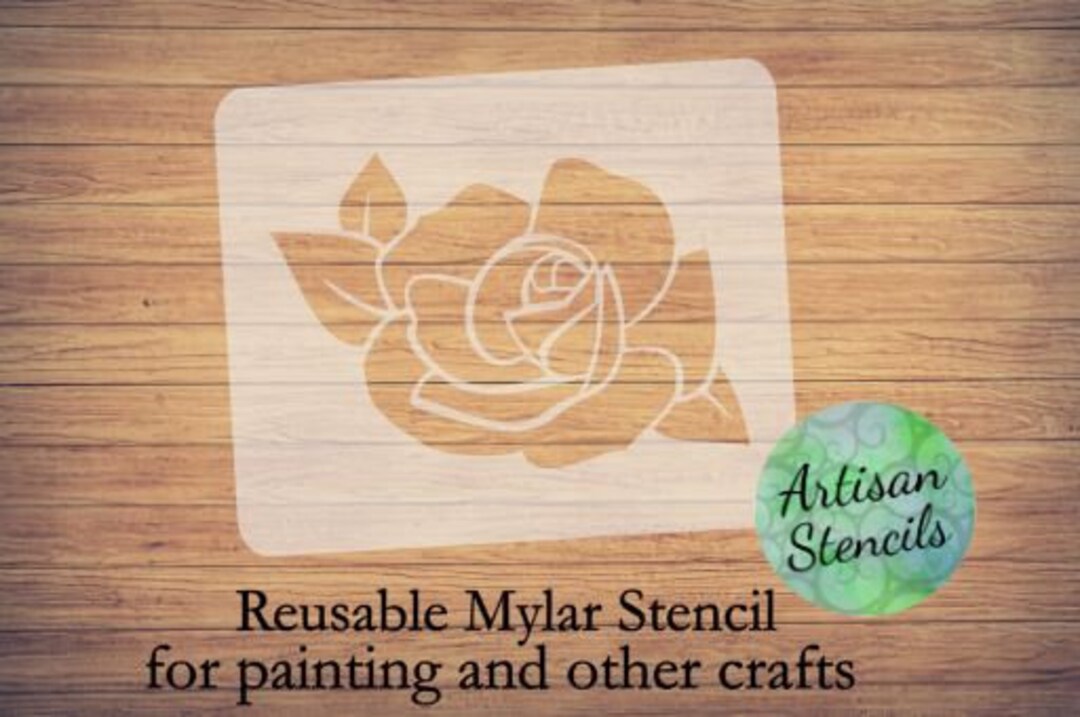 Rose Stencil Reusable Flower Stencil Painting Stencil Craft Etsy