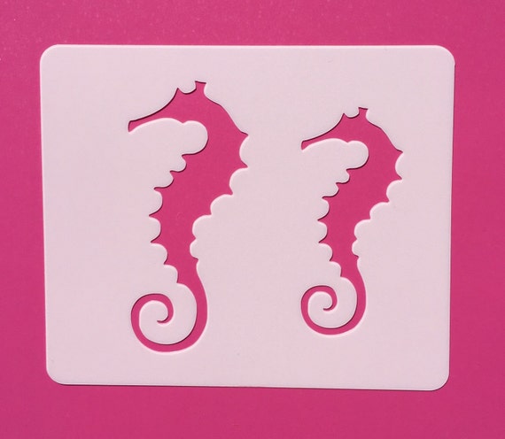 seahorse reusable stencil seahorse template craft stencil etsy seahorse craft