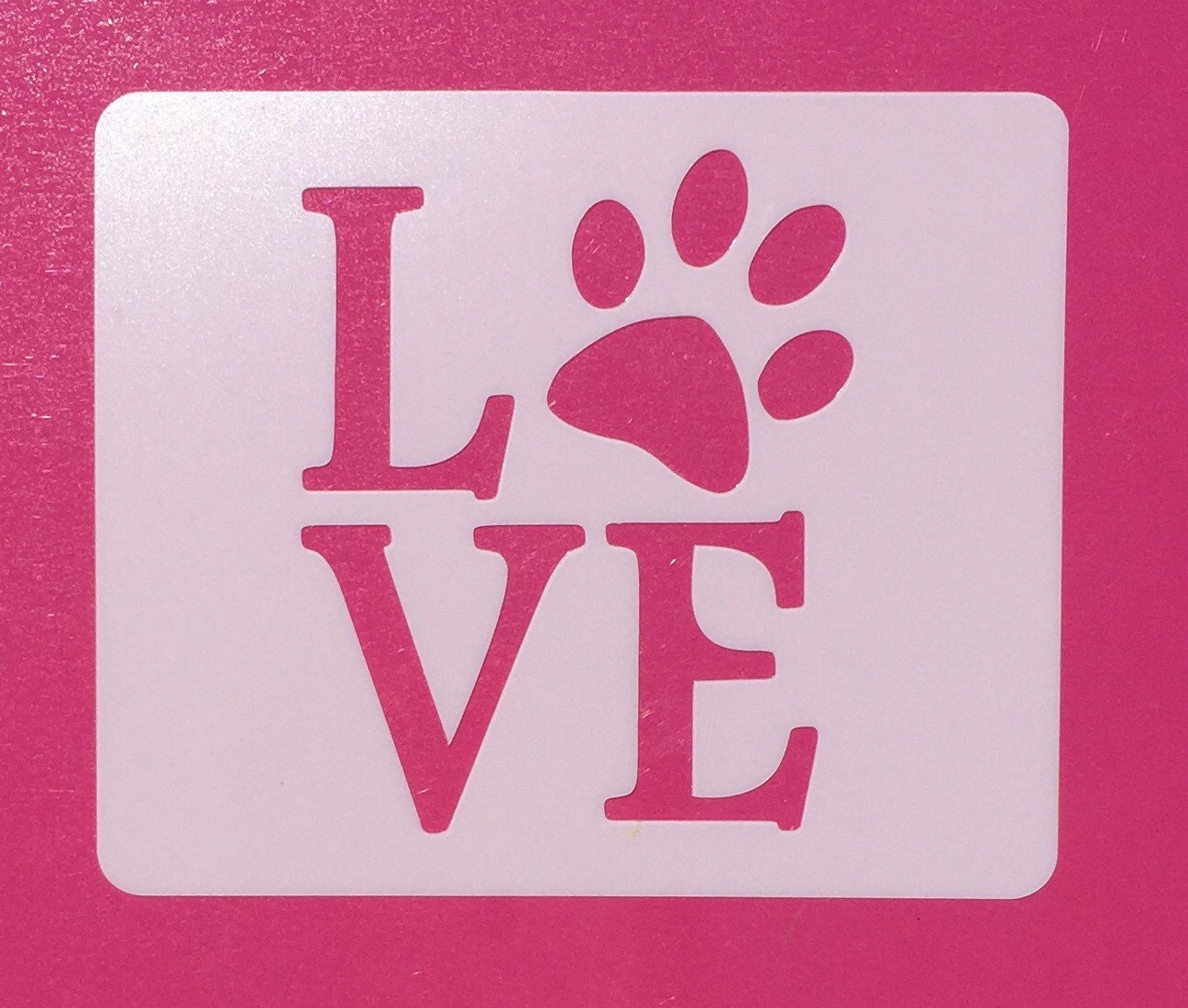 Love Dog Paw Stencil Reusable Painting Stencil Wood Sign | Etsy