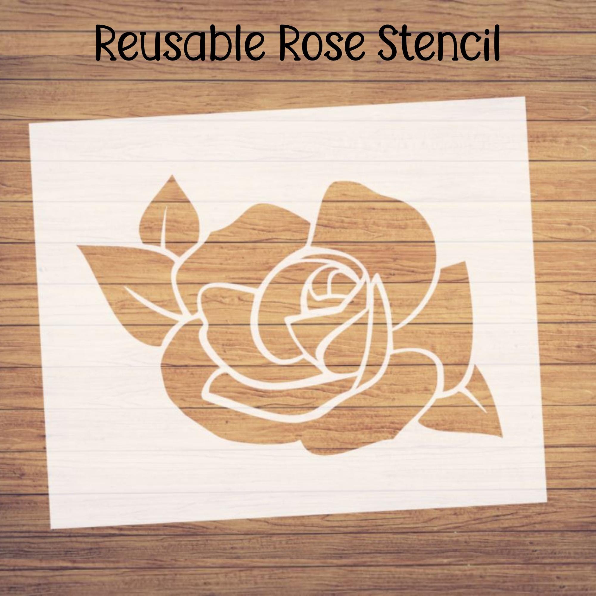 Rose Stencil, Reusable Flower Stencil, Painting Stencil, Craft Stencil ...