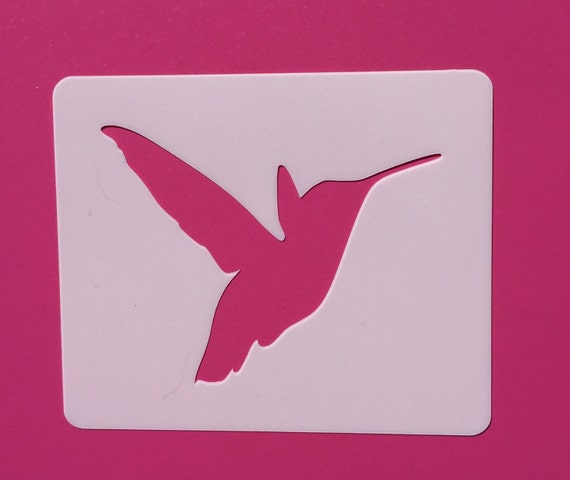 hummingbird reusable stencil hummingbird template for etsy